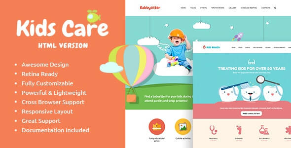 10 Best Kids HTML Website Templates - Kidscare