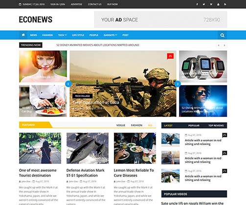 10 Best Free WordPress Themes - EcoNews