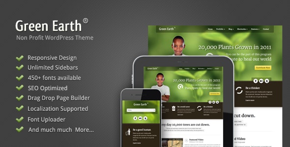 Green Earth - Environmental WordPress Theme