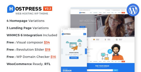 Best Hosting Themes - HostingPress WHMCS Hosting WordPress Theme