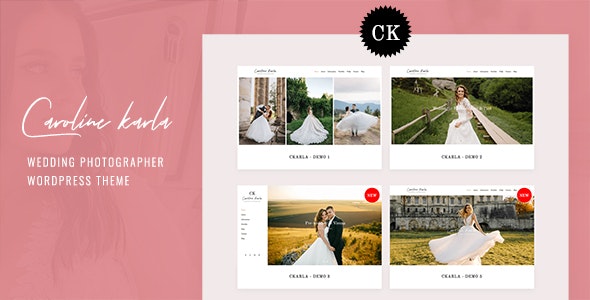 Ckarla - Wedding Photography WordPress Theme for professional photographers and agencies